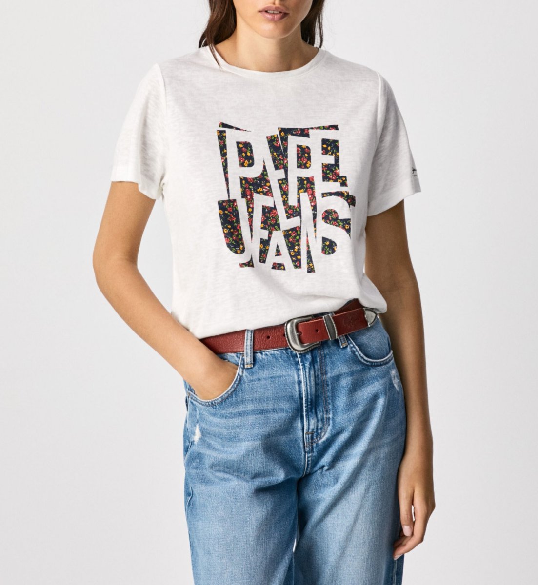 Pepe Jeans, PAT PRINTED SHORT SLEEVE T-SHIRT, dámské trička