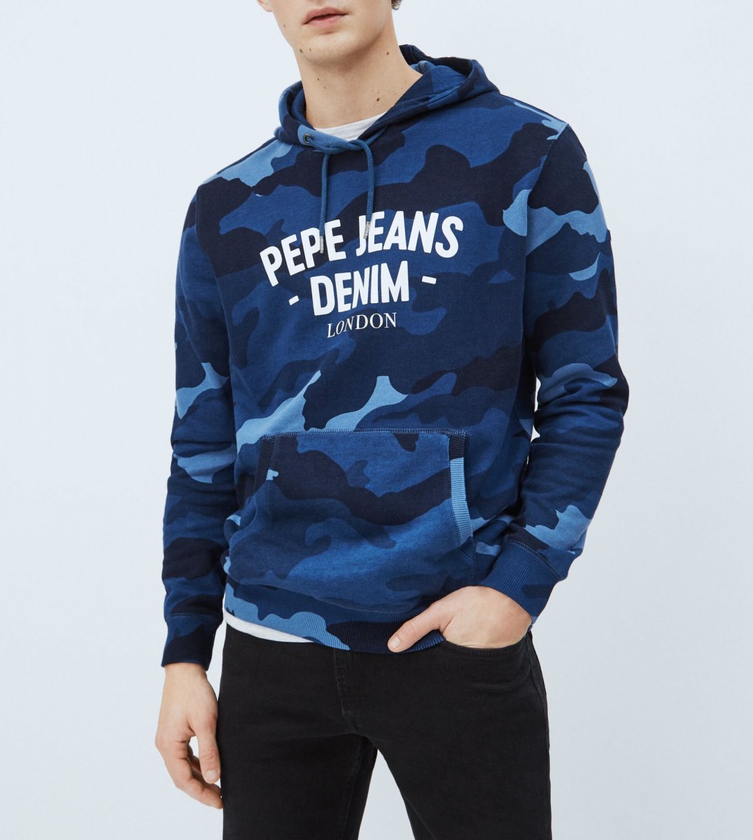 Pepe Jeans Custom Design Palladium Praha, CAM CAMOUFLAGE PRINT SWEATSHIRT, pánské  mikiny