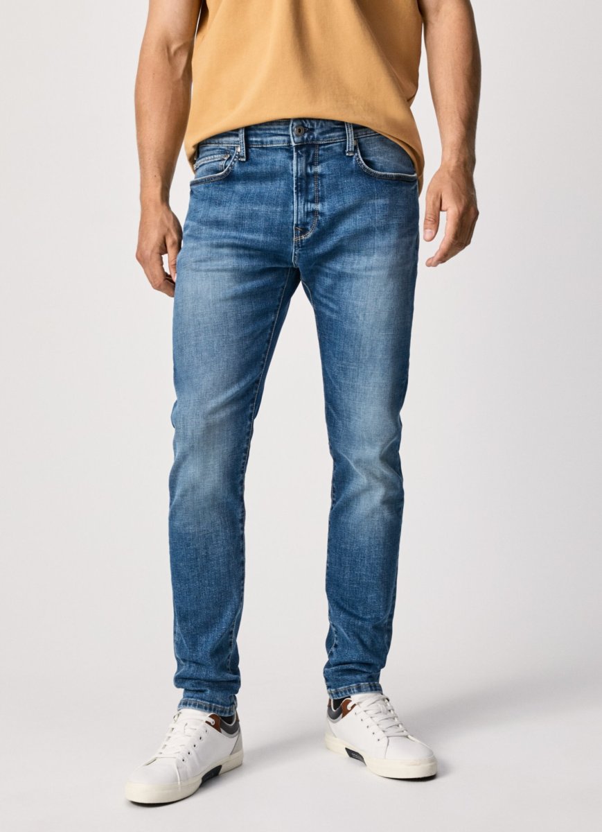 Pepe Jeans,CRANE SLIM FIT REGULAR WAIST JEANS, pánské dziny