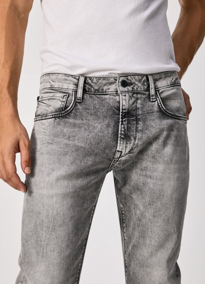 Pepe Jeans,STANLEY ROCK TAPER FIT REGULAR WAIST JEANS, pánské dziny