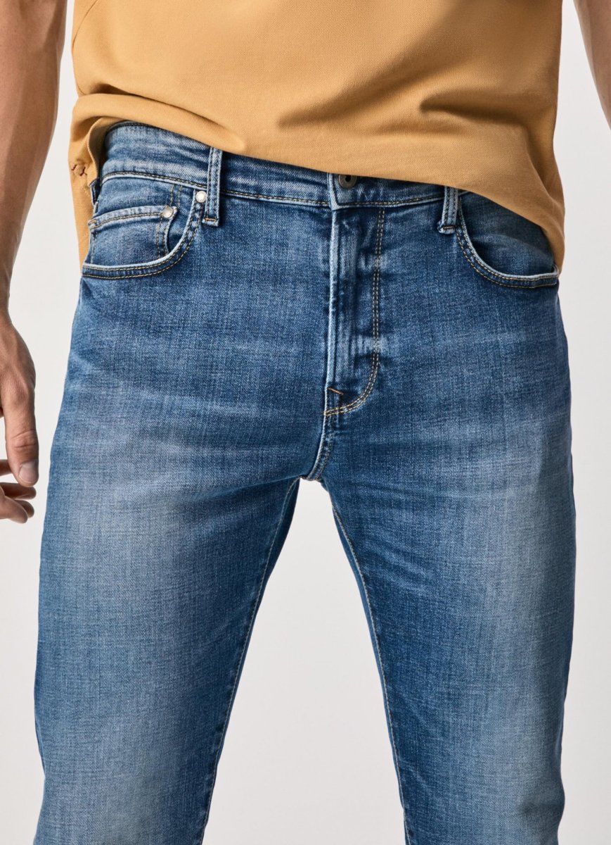 Pepe Jeans,CRANE SLIM FIT REGULAR WAIST JEANS, pánské dziny
