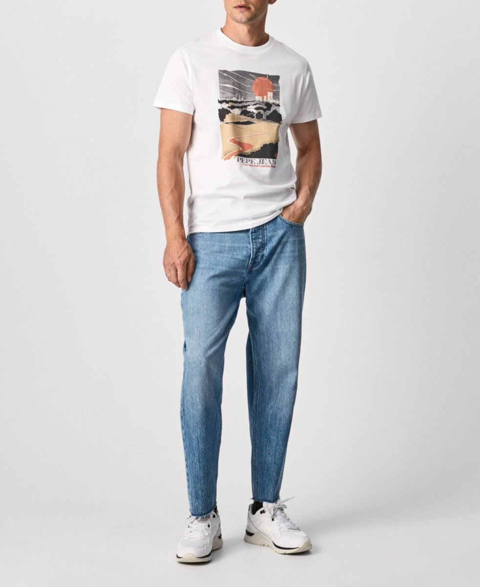 Pepe Jeans, TRIČKO WAYNE PŘEDNÍ TISK, pánská trička