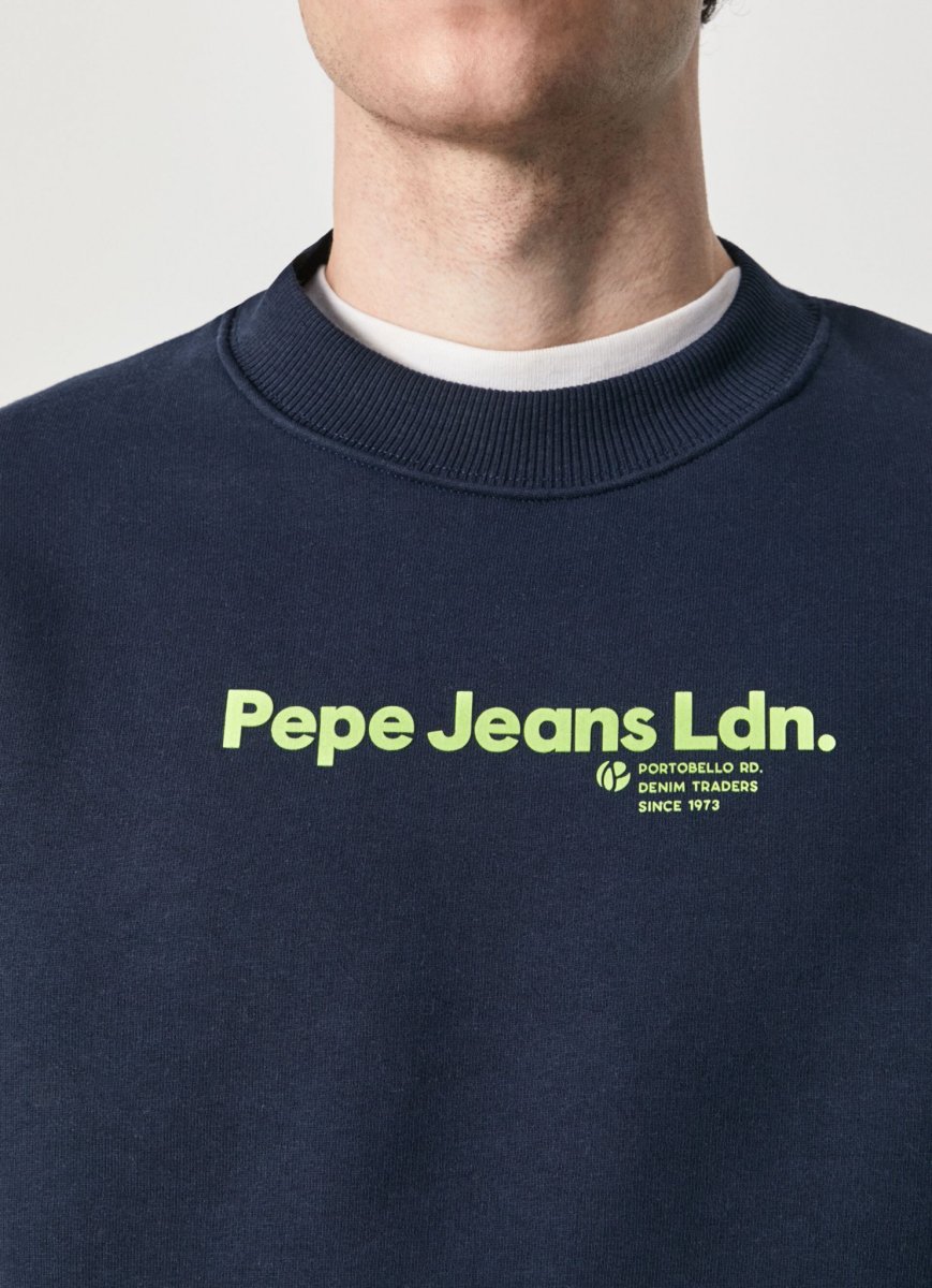 Pepe Jeans Custom Design Palladium Praha, MIKINA DAMON EMBOSSED LOGO, pánské  mikiny 