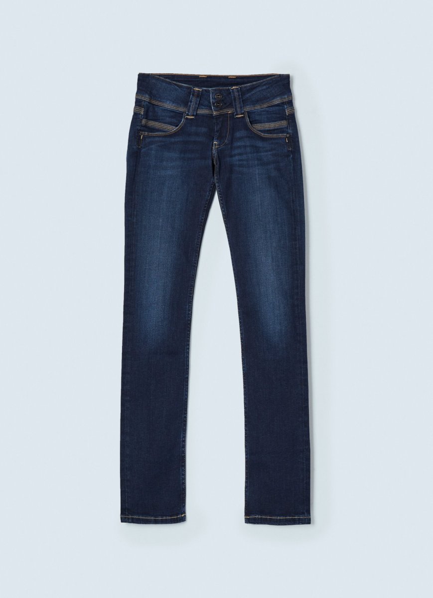 Pepe Jeans, VENUS ROVNÝ FIT NÍZKÝ PÁS JEANS, dámské dziny