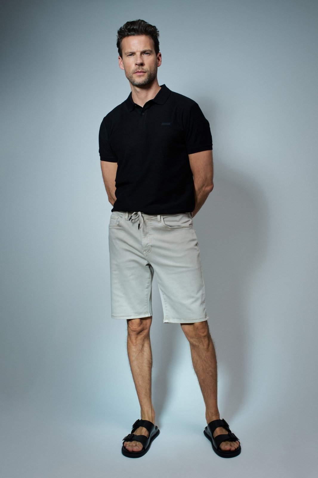 PÁNSKÉ KRAŤASY SALSA JEANS REGULAR S-ACTIV SHORTS WITH DRAWSTRING