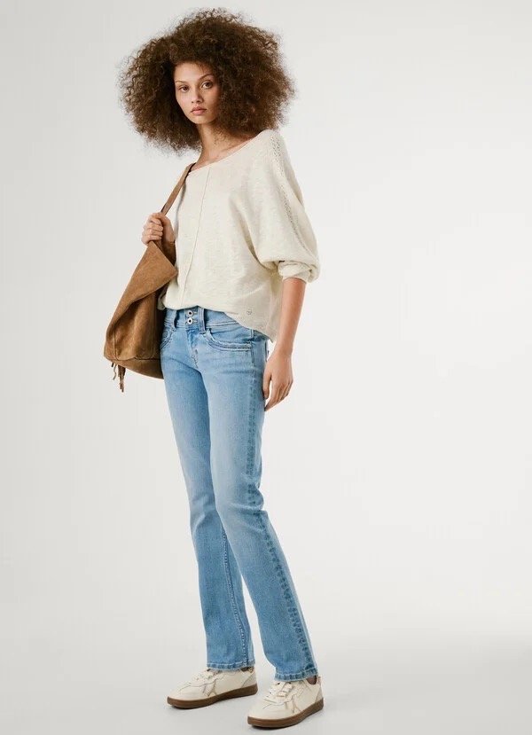 DÁMSKÉ DŽÍNY PEPE JEANS SLIM JEANS MW ICONIC GEN