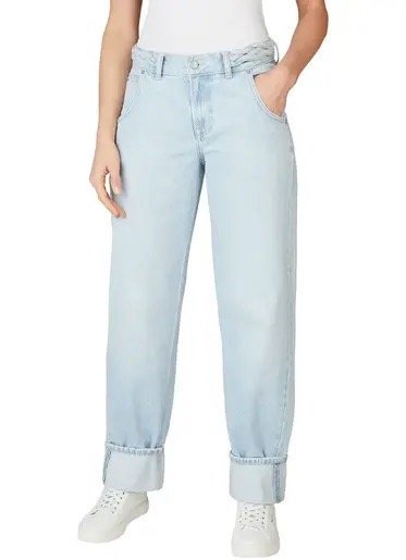 DÁMSKÉ DŽÍNY PEPE JEANS BARREL MW TURN-UP BRAID